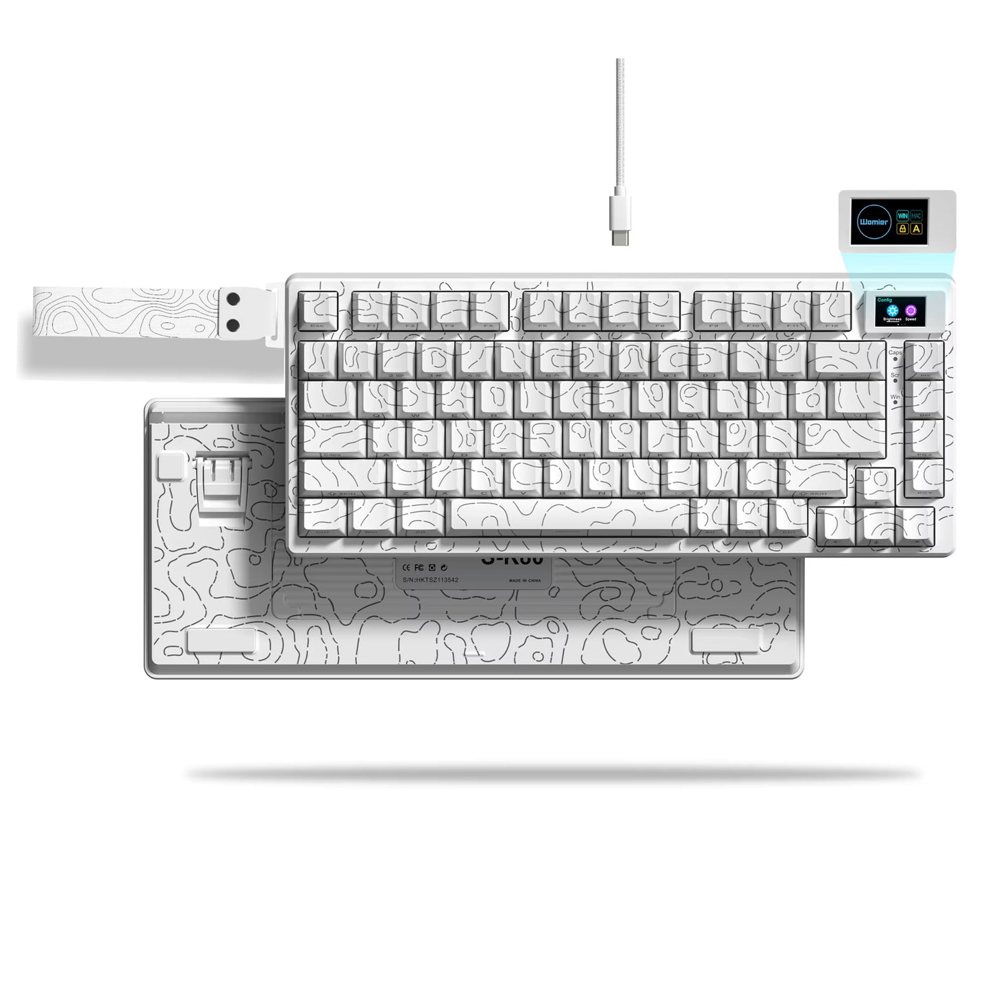 S-K80 75% Keyboard with Color OLED Display Mechanical Gaming Keyboard Hot Swap Keyboard Gasket Mount RGB Custom Keyboard